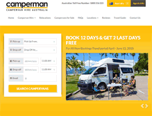 Tablet Screenshot of campermanaustralia.com